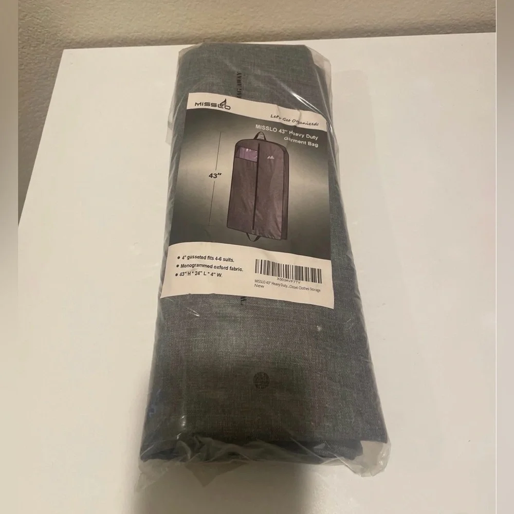 Misslo Gray Garment Storage Bag with Clear Window - Apparel Protector